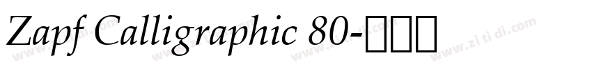 Zapf Calligraphic 80字体转换
